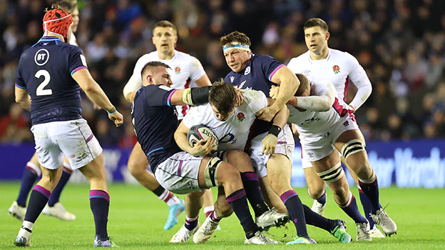 Scotland v England in 2022 Calcutta Cup match at Murrayfield