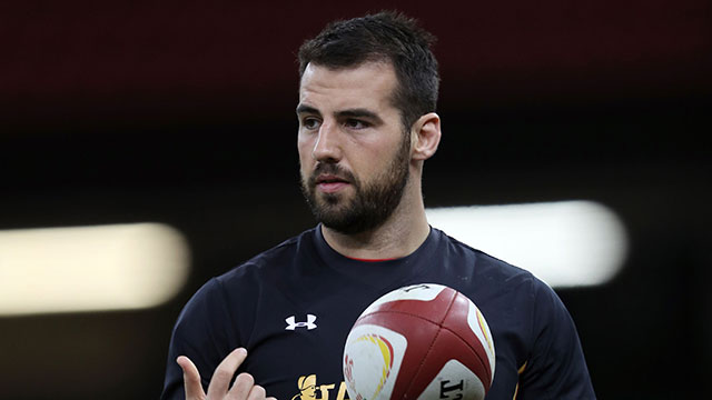 Scott Baldwin training with Wales