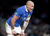 Sergio Parisse in action for Italy against England in 2019 Six Nations