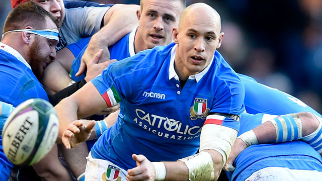 Sergio Parisse in action for Italy v Scotland in 2019 Six Nations