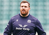 Simon Berghan during Scotland Captains Run at Twickenham during 2023 Six Nations