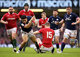 Sione Tuipulotu in action for Scotland against Wales in 2022 Six Nations