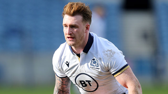 Stuart Hogg in action for Scotland v Italy during 2021 Six Nations