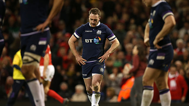 Stuart Hogg mirrors Scottish dejection during the defeat against Wales in Cardiff