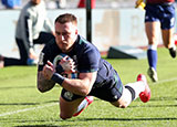 Stuart Hogg scores a try for Scotland against Italy in 2020 Six Nations