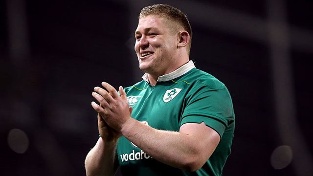 Tadhg Furlong playing for Ireland