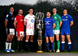 Team captains pose with trophy at 2023 Six Nations launch