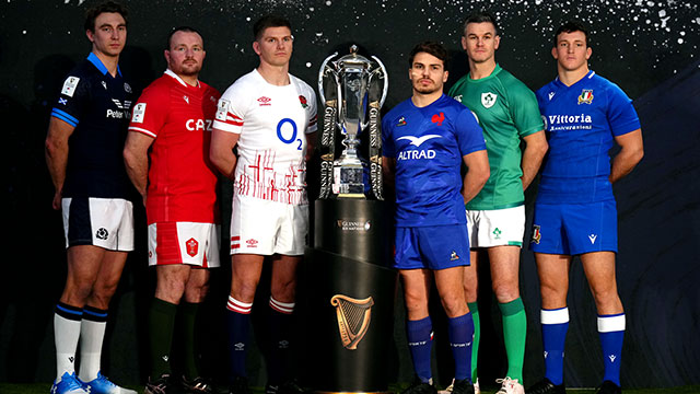 Team captains pose with trophy at 2023 Six Nations launch