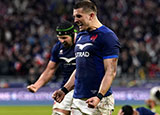 Thomas Ramos celebrates France victory over England in 2024 Six Nations