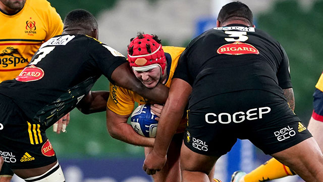 Tom Stewart in action for Ulster v La Rochelle