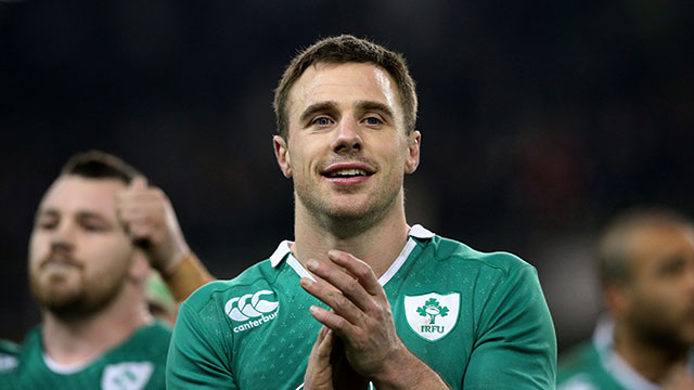 Tommy Bowe playing for Ireland
