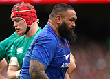 Uini Atonio was shown a yellow card during Ireland v France match in 2023 Six Nations