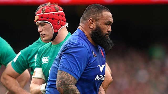 Uini Atonio was shown a yellow card during Ireland v France match in 2023 Six Nations