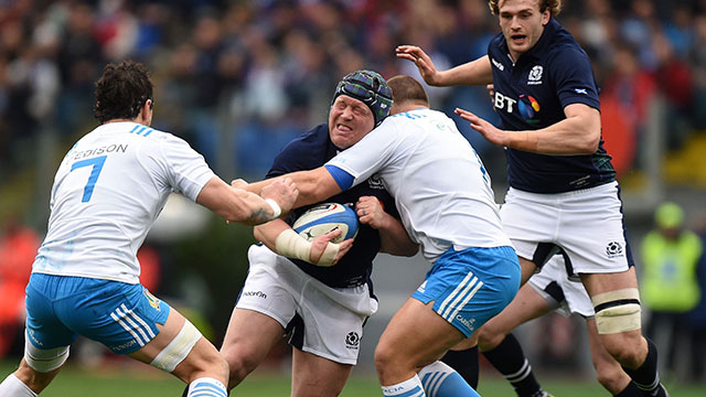 W P Nel in action for Scotland against Italy during 2016 Six Nations