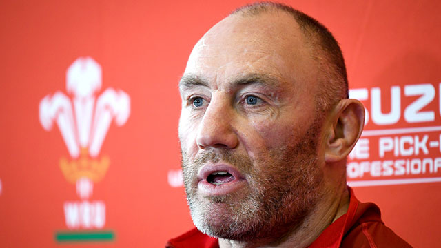 Wales assistant coach Robin McBryde in press conference