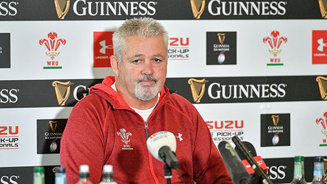 Warren Gatland at Wales squad announcement