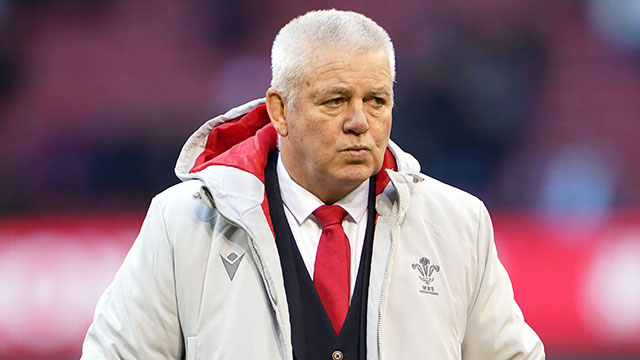 Warren Gatland at Wales v England match in 2023 Six Nations