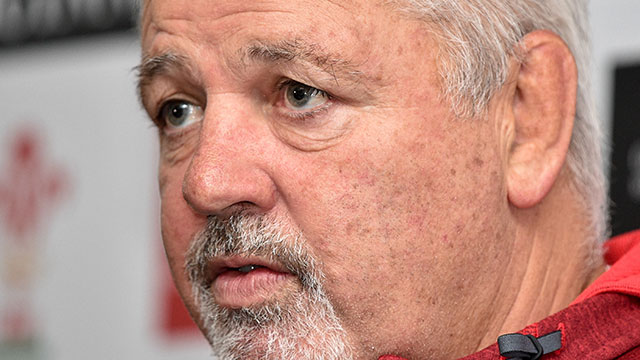 Warren Gatland at a Wales press conference in January 2019