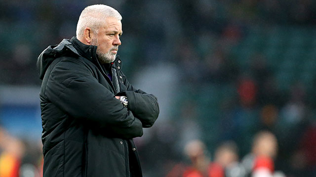 Warren Gatland before kick off at Twickenham