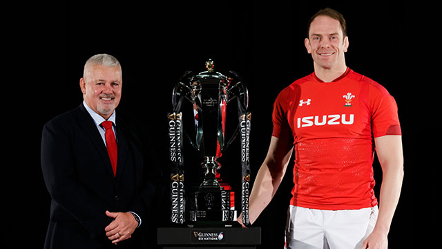 Warren Gatland standing next to Alun Wyn Jones at 2019 Six Nations launch