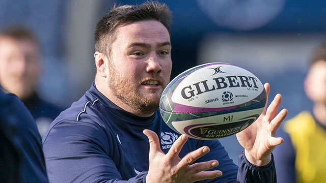 Zander Fagerson during Scotland Captains Run in 2022 Six Nations